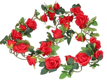 RÓŻA RÓŻE GIRLANDA RÓŻ 170CM SZTUCZNE KWIATY
