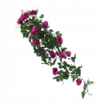 Sztuczne wiszące kwiaty na zewnątrz Rose Rattan