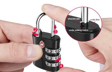 KŁÓDKA DO BAGAŻU Z SYSTEMEM TSA LOCK SPILBERGEN CZARNA