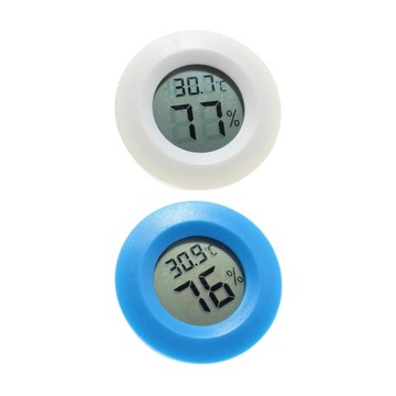 2x Okrągły cyfrowy termometr Wilgotność Prosty wyświetlacz LCD
