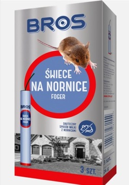 ŚWIECE NA NORNICE 3szt. FOGER BROS SKUTECZNE NA NORNICE