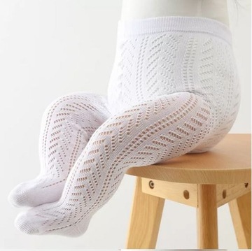 Ажурные колготки для малышей 6-12 месяцев, крещение.