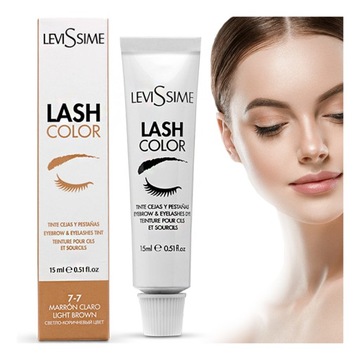 Farba do rzęs i brwi LeviSsime Lash Color 15ml 7-7 Light Brown jasny brąz