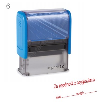 Pieczątka ZA ZGODNOŚĆ Z ORYGINAŁEM DATA PODPIS