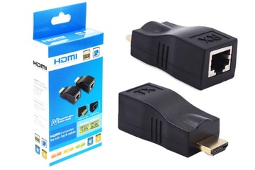 EXTENDER HDMI PRZEZ ZŁĄCZE RJ45 CAT 5E/6 30M 4K