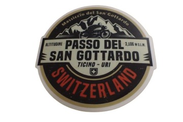 PASSO DEL SAN GOTTARDO SWITZERLAND NAKLEJKA STICKER 6,6 x 6,6 cm kolekcja