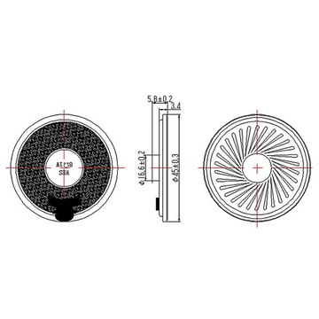 Okrągły wewnętrzny głośnik 8Ohm 0.5W