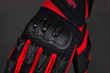 HUSAR MX1 КРАСНЫЕ ТЕКСТИЛЬНЫЕ МОТОЦИКЛОВЫЕ ПЕРЧАТКИ