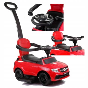 Mercedes Push Ride On 3in1 Барьеры Красный 3288