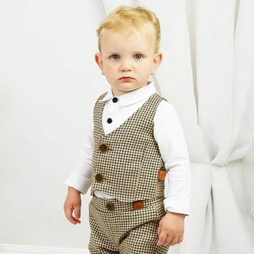 Жилет для крестильного костюма 68/74 с узором 