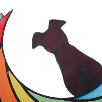 Okno wiszące witrażowe akrylowe Suncatcher barwione
