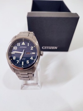 Citizen zegarek męski BM8560-88LE elegancki klasyczny srebrny solarny