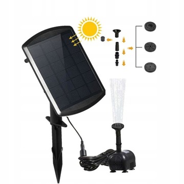 ФОНТАННЫЙ НАСОС СОЛНЕЧНЫЙ НАСОС ДЛЯ САДОВОГО ПРУДА ФОНТАН 1,8 Вт