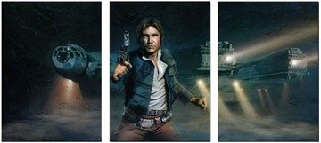 3x OBRAZ NA ŚCIANĘ HAN SOLO GWIEZDNE WOJNY 30x40