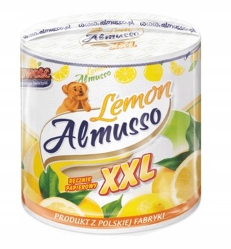 Ręcznik Papierowy Almusso XXL Lemon 2 Warstwowy Celulozowy 1 Rolka 80 m
