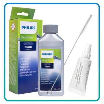Средство для удаления накипи Saeco Philips CA6700 + смазка Saeco 5 г + кисть