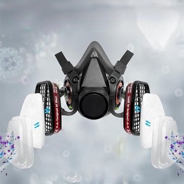 КРАСОЧНАЯ МАСКА ПОЛУМАСКА ЗАЩИТА ОТ ПЫЛИ ПЕСТИЦИДОВ + ФИЛЬТР