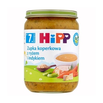 HIPP BIO Zupka koperkowa z ryżem i indykiem 7msc+ 190 g