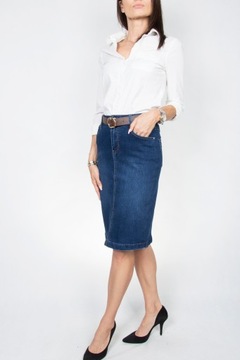 QA SPÓDNICA JEANS WYSOKI STAN roz.48