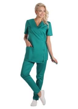 Косметический фартук, комплект кимоно + джинсы скинни, XS/S