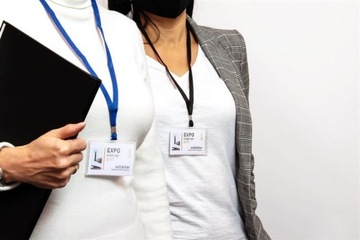 Identyfikator ARGO Identyfikatory OPAK.50 holder z taśmą - czarną