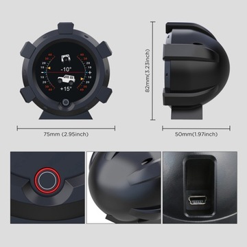 ИНДИКАТОР НАКЛОНА ЧАСЫ СПИДОМЕТР GPS