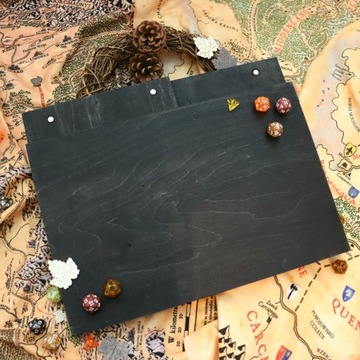 БАШНЯ ТЕМНОГО ВОЛШЕБНИКА ДЕРЕВЯННЫЙ ЭКРАН ДЛЯ МАСТЕРА ИГРЫ + 6 МАГНИТОВ