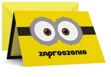 ZAPROSZENIE URODZINOWE MINIONKI ZAPROSZENIA +KOPER