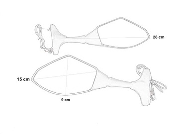 СВЕТОДИОДНЫЕ ЗЕРКАЛА HONDA CBR 600 F4 F4i SPORT CBR 900RR 929RR 929 RR CB600 VTR