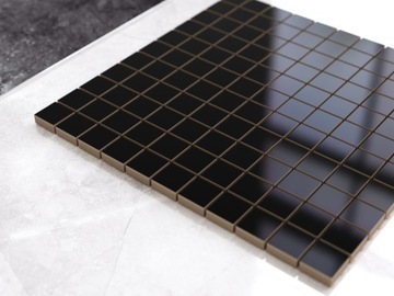 MOZAIKA CERAMICZNA SUPER BLACK CZARNA POŁYSK