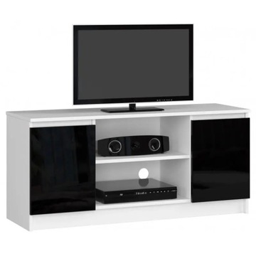 Szafka RTV pod telewizor salon 120cm czarny połysk