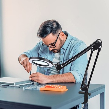 СВЕТОДИОДНАЯ ЛАМПА ЛУПА ЧИСТЕНИЕ/ЧТЕНИЕ/РЕМОНТ+ВИЛКА ЕС