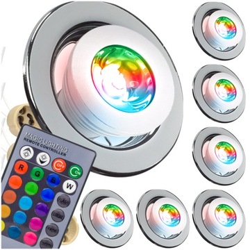 6x OCZKO HALOGENOWE ŻARÓWKA LED RGB PILOT