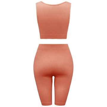 Komplet sportowy damski Top i Kolarki na siłownie do biegania L/XL
