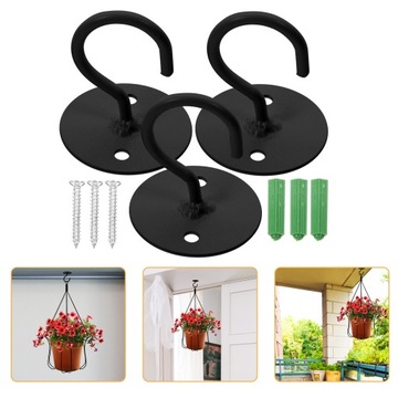 HANGING FLOWER POT HOOK CLOTHES RACK POTS