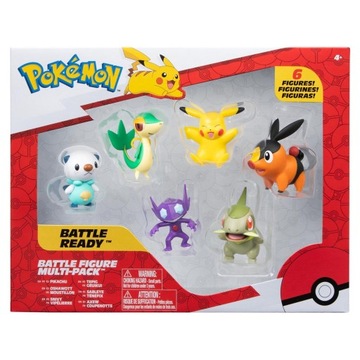 Pokemon BATTLE FIGURE 6 PACK - Features 2-Inch Sableye, Axew, Snivy, Tepig,