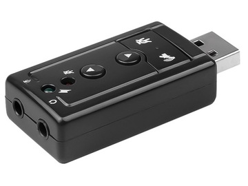 ЗВУКОВАЯ КАРТА USB 7.1 ГНЕЗДО ДЛЯ МИКРОФОНА НАУШНИКИ