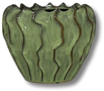 DONICZKA CERAMICZNA ZIELONA 25x20 OSŁONKA 20