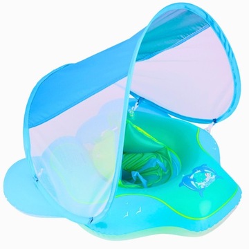 KÓŁKO DO PŁYWANIA DLA NIEMOWLĄT DZIECI DMUCHANY Z SIEDZISKIEM Z DASZKIEM