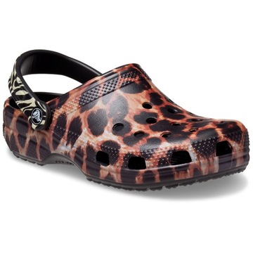 KLAPKI CROCS DAMSKIE NA LATO W PANTERKE PIANKOWE