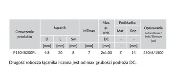 ETANCO - ФЕРМЕРСКИЙ ВИНТ Лист кровельный 4,8х20 RAL7016 250 шт. - штапель