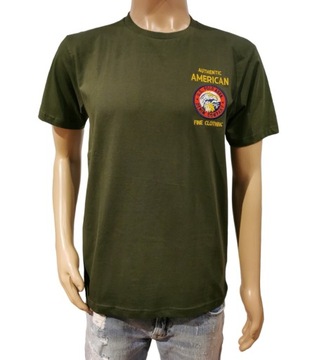 U.S. POLO ASSN bawełniany t-shirt logo khaki S