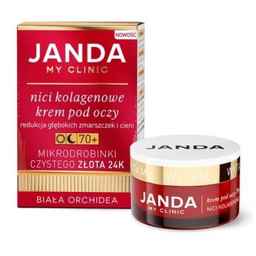 Janda MY Clinic Nici kolagenowe 70+ Krem pod oczy zmarszczki odmładzający