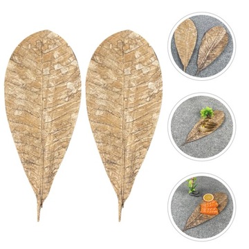 DEKORACJE NA SUSHI TALERZ LIŚCIE NATURALNE DEKORY