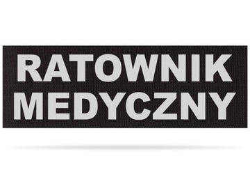 RATOWNIK MEDYCZNY - DUŻY CZARNY RZEP ODBLASKOWY