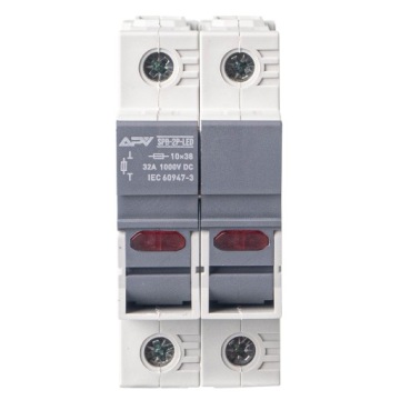 ОСНОВАНИЕ ПРЕДОХРАНИТЕЛЯ РАЗЪЕДИНИТЕЛЬ ПОСТОЯННОГО ТОКА 10x38 + СВЕТОДИОД