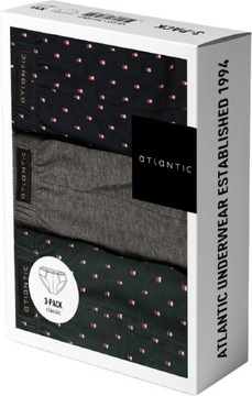 SLIPY ATLANTIC MĘSKIE MAJTKI 3MP074 CLASSIC 3PAK M
