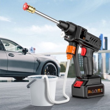 MYJKA CIŚNIENIOWA AKUMULATOROWA MOCNA 300W 30BAR + 2AKU