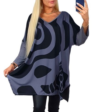 KOBIECA TUNIKA PLUS SIZE LUŹNA DUŻA UNIWERSALNA 4XL 5XL
