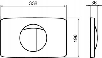 Кнопка смыва для унитаза SANIT белая